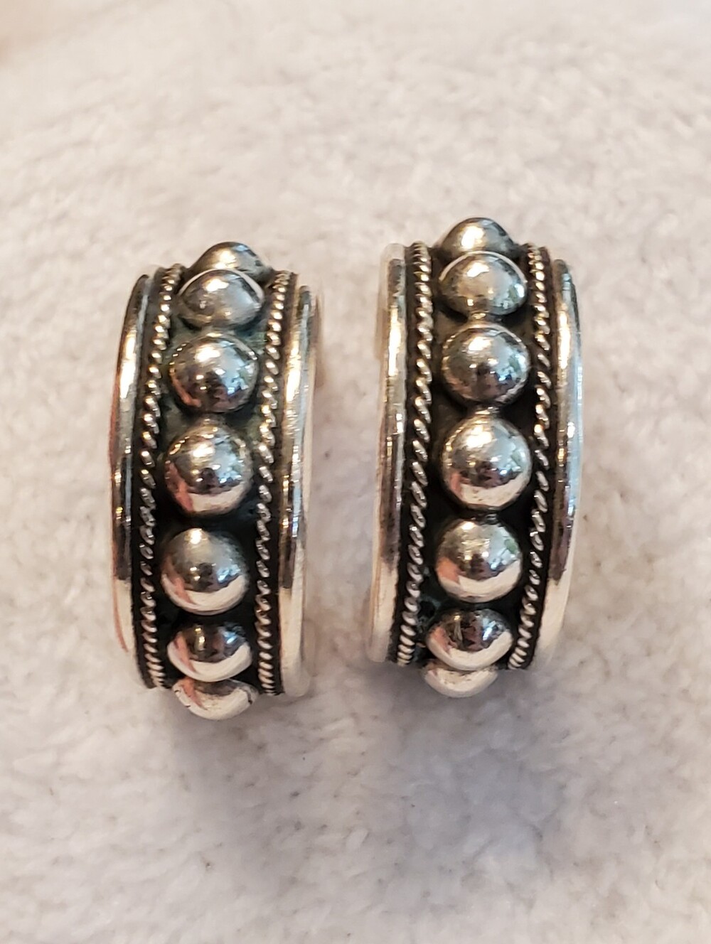 Sterling silver hoop earrings